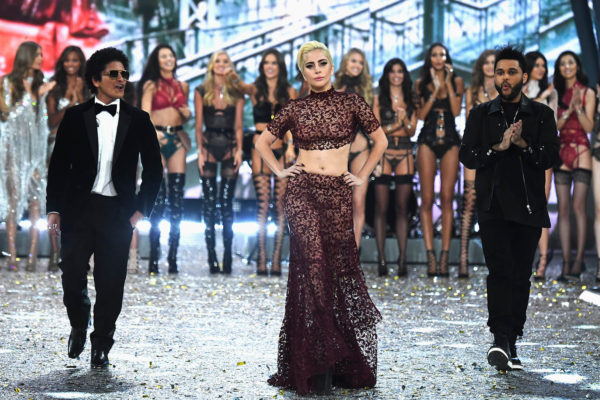 Lady Gaga,Bruno Mars and The Weeknd live on Victoria's Secret Fashion Show